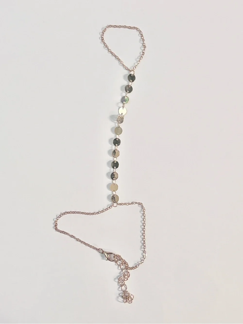 Gold-Tone Disc Hand Chain Bracelet - Women Jewelry